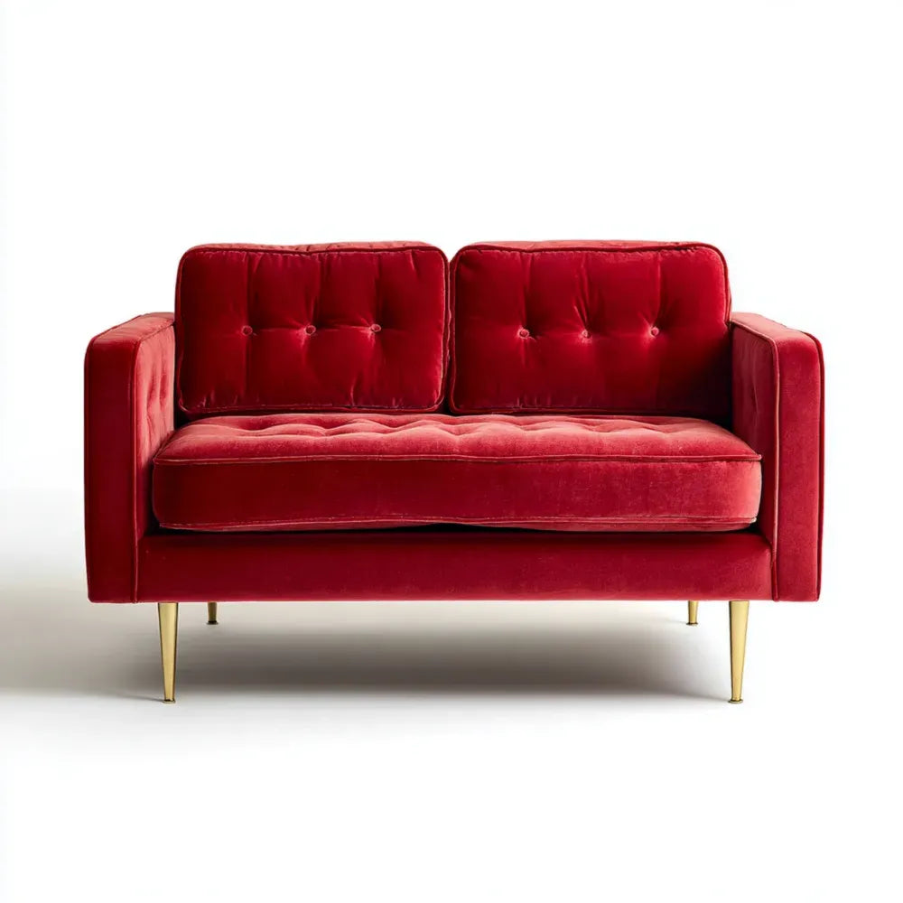 Modern Design Velvet Sofa Set 150x85x90 cm - Red